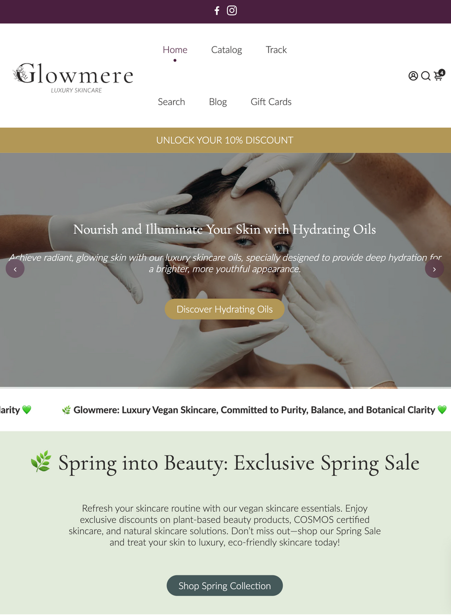 Glowmere - Premium Vegan Skincare Brand for Sale