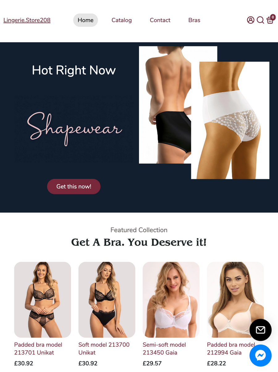 Lace & Silk Boutique – Fully Built Shopify Lingerie Store for Sale