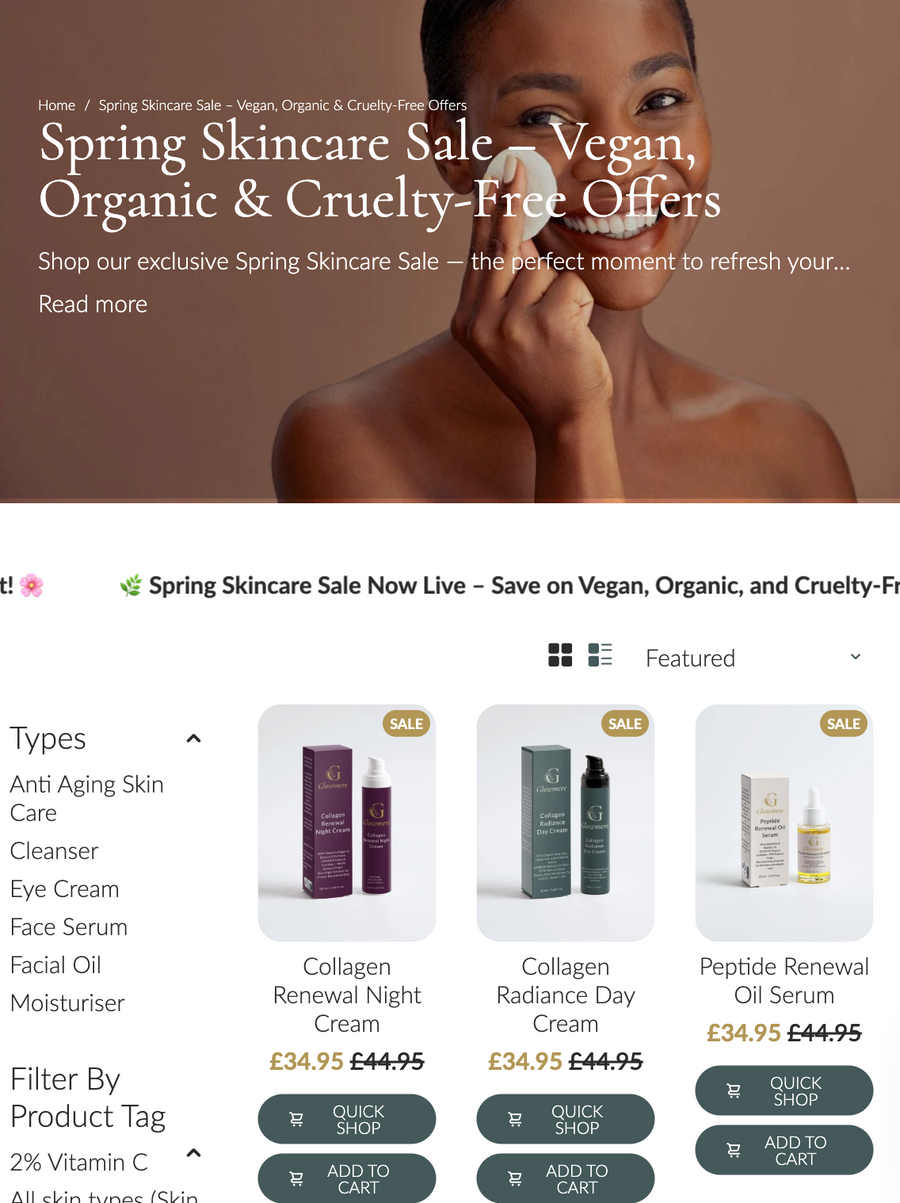 Glowmere - Premium Vegan Skincare Brand for Sale