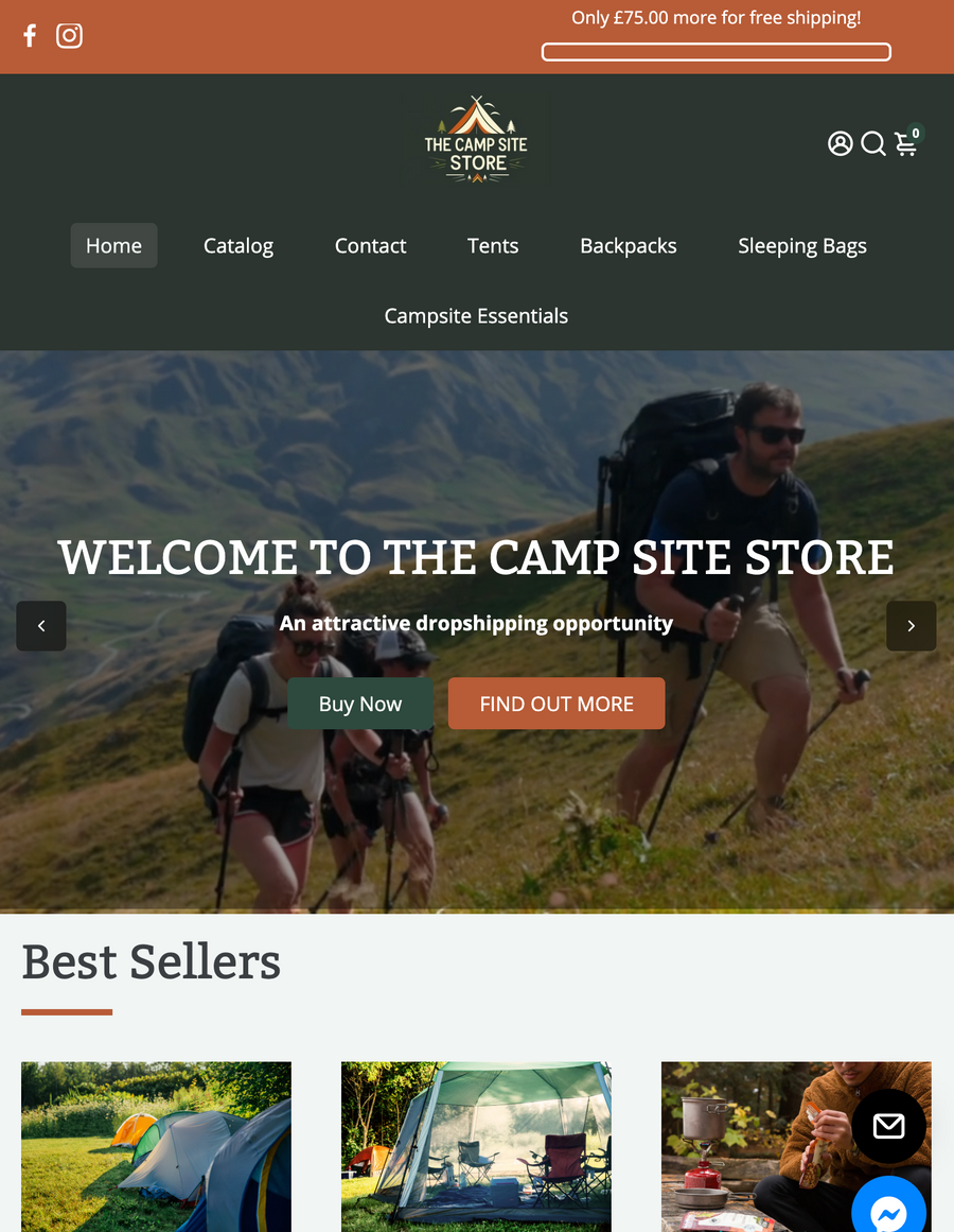 The Camp Site Store – Fully Built Outdoor Adventure Brand with Seasonal Demand