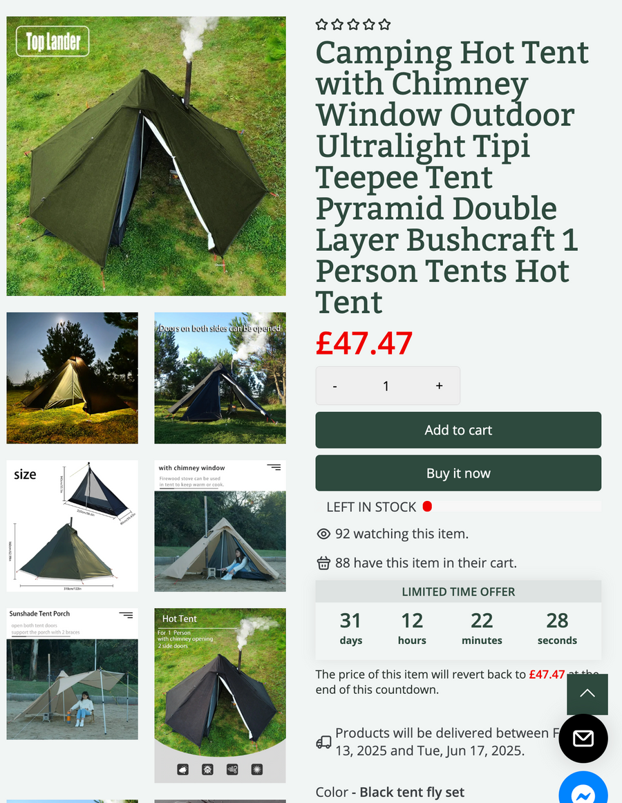 The Camp Site Store – Fully Built Outdoor Adventure Brand with Seasonal Demand