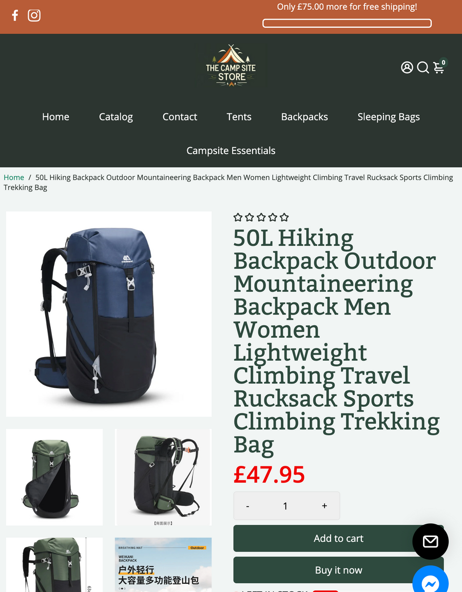 The Camp Site Store – Fully Built Outdoor Adventure Brand with Seasonal Demand